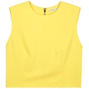 Alice + Olivia Klynn Sleeveless Crop Tee